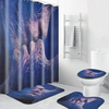 Love Kiss Panneau de Rideau de Douche Imperméable Salle de Bain Tapis de Bain Tapis Couvre Toilette Rideau de Douche