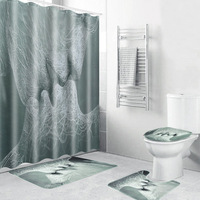 Love Kiss Rideau De Douche Imperméable Salle De Bains Tapis De Bain Tapis Tapis Toilette Couvercle Couvercle Rideau De D