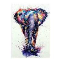 Éléphant coloré 5D diamant peinture broderie point de croix décoration murale