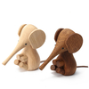 Éléphant réglable artisanat en bois animal poupée surface lisse décorations pour la maison cadeau