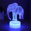 Éléphant Modèle Télécommande Télécommande Tactile 3D Acrylique LED 7/16 Couleurs Couleurful Lumière Décorations De Noël