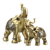 Lucky Charm Fengshui Mascotte Éléphant Dor Résine Mini Statue Bureau À Domicile Ornements Cadeaux Décorations pour