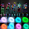 Lueur EL fil câble LED néon Halloween noël danse fête bricolage costumes vêtements lumineux voiture lumière décoration v