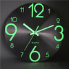 Lumineux Horloge Murale Numéro Quartz Suspendus Horloges Lueur Dans Le Décor De Chambre Sombre