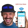 Lumineux LED Chapeaux Affichage Multilingue Sans Fil Bluetooth Party Baseball Hommes Casquette Chapeau De Soleil