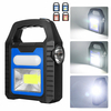 Lumineux LED COB lumière solaire Rechargeable recherche lumière longue utilisation lanterne 2 côté veilleuse lampe Campi