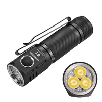 Lumintop D1 Triple LED 2000LM 180M TIR lentille longue portée EDC lampe de poche étanche 18650 Mini torche compacte Porc