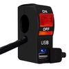 Lumière de charge USB pour moto 12V ON OFF Interrupteur de guidon avec voyant lumineux Spot de brouillard VTT étanche