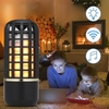 Lumière de nuit rechargeable deffet de flamme de haut-parleur stéréo sans fil portatif de Bluetooth pour extérieur