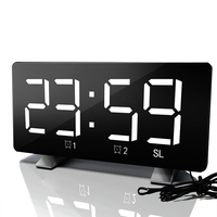 Lumière de Réveil Projection Numérique Réveil Fort LED Radio FM Snooze Sommeil