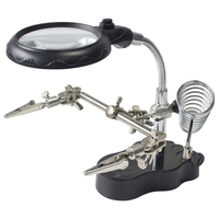 Lumière LED Support de Fer à Souder Mains Agrandissant d