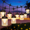 Lumières décoratives blanc chaud LED lumières suspendues extérieures pelouse parapluie lumières barre ambiance lampe cou