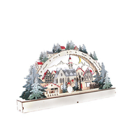 Lumières LED Village de Noël Cadeaux danniversaire de Noël Décorations de Noël pour la maison Ornements Cadeau Joue