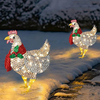 Lumières ambiantes solaires LED Lumières de décoration de Noël 3D Décor de vacances Lumières de patio de jardin de campi