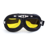 Lunettes de casque rétro Motrocycle Scooter Cyclisme Équitation Lunettes Lunettes Adulte