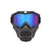 Lunettes de crâne de moto réfléchissantes Couverture de visage Lunettes de bouclier de vélo de sport de plein air