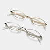 Lunettes de lecture à cadre en arc à cadre mince ovale plat 2 couleurs