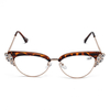 Lunettes de lecture dordinateur ultra-légères pour femmes avec cadre en œil de chat avec strass