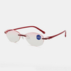 Lunettes de lecture unisexe Anti-lumière bleue diamant coupe sans cadre Protection des yeux lunettes presbytes