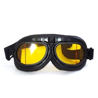 Lunettes de monture de casque de moto vintage rétro coudées Lunettes déquitation Coupe-vent Imperméable