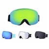 Lunettes de moto à double lentille Anti-buée UV Ski Snowboard Racing Lunettes de soleil Lunettes de miroir de neige - Ar