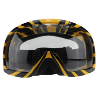 Lunettes de moto lunettes bande jaune lentille transparente