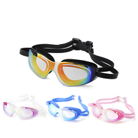 Lunettes de natation anti-buée imperméables pour adultes UV Protéger les lunettes de plongée avec boîtier