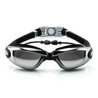 Lunettes de natation Bouchon doreille monobloc Pas de fuite Anti-buée Vision claire Grand cadre Protection des yeux