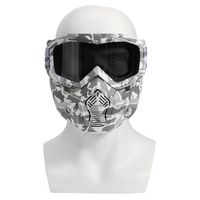Lunettes de protection pour casque de moto Masque modulaire détachable pour objectif clair gris foncé