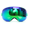 Lunettes de ski de snowboard deux couches objectif moto UV protection anti-brouillard vert