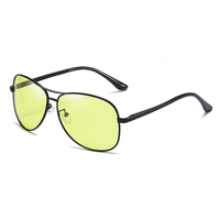 Lunettes de soleil anti-UV de couleurs changeantes Lunettes de vision nocturne au volant polarisées au métal rétro