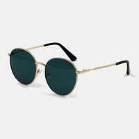 Lunettes de soleil de protection polarisées unisexe ovale en métal plein cadre UV
