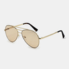 Lunettes de soleil de protection unisexe à jante étroite en métal plein cadre mode décontracté UV