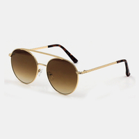Lunettes de soleil de protection unisexe en métal à jante étroite plein cadre décontracté UV