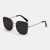 Lunettes de soleil de protection unisexe en métal carré plein cadre à jante étroite UV