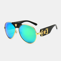 Lunettes de soleil de protection unisexe Retro Fashion Metal UV