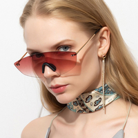 Lunettes de soleil dégradées de couleur unisexe de forme irrégulière UV Protection Fashion Trend