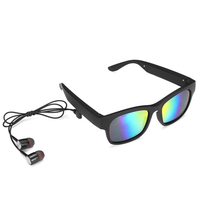 Lunettes de soleil polarisées 5.0 Bluetooth Casque à conduction osseuse Stéréo Smart Glass Musique Bluetooth Casque Lune