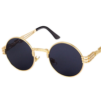 Lunettes de soleil rondes Gothic Steampunk pour femmes Classic