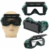 Lunettes de soudure industrielles Lunettes de protection à tête de protection Masque Carré vert