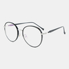 Lunettes de vue à monture ronde en métal à la mode unisexe