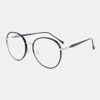 Lunettes de vue à monture ronde en métal à la mode unisexe