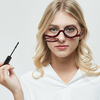 Lunettesdelecturemontéessurcadre arrondi unisexe Lunettes de maquillage