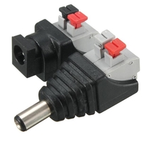 LUSTREON DC Power mâle femelle 5.5*2.1mm connecteur adaptateur prise câble pressé pour LED bandes 12V