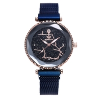 Luxe Simple Étoilé Sky Montre À Quartz Cristal Lady Robe Mode Femmes Montre