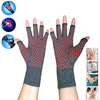 LUYIXIN 1 paire demi-doigt respirant soulager larthrite main Compression thérapie gants unisexe gant chauffant supp