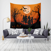 LWG5 Halloween tapisserie citrouille impression tenture murale tapisserie Art décor à la maison pour décorations dh