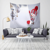 LWG7 tapisserie de noël Santa imprimer tenture murale tapisserie Art décor à la maison décorations de noël pour la maiso