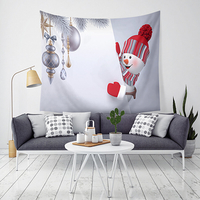 LWG7 tapisserie de noël Santa imprimer tenture murale tapisserie Art décor à la maison décorations de noël pour la maiso