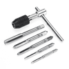 M3-M8 Tap Drill Set T Poignée Ratchet Tap Wrench Machinist Tool Avec Screw Tap Hand